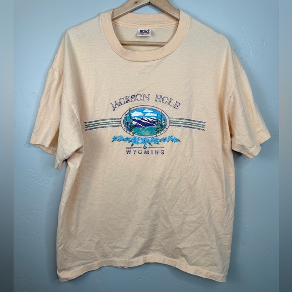 Anvil Other - Vintage Single Stitch Tee Anvil Jackson Hole Wyoming T-Shirt XL